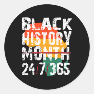Schwarze Geschichte Monat 247365 Shirt Afrika für Runder Aufkleber