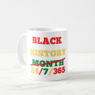 Schwarze Geschichte Monat 24/7/365 : AFRO AMERIKAN Kaffeetasse