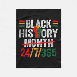 Schwarze Geschichte Monat 24 7 365 Fist African Me Fleecedecke