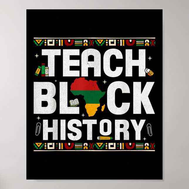 Schwarze Geschichte Monat Afrika Karte Afrika Prid Poster (Vorne)