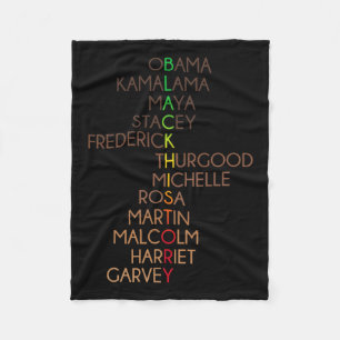 Schwarze Geschichte Monat Afrikanische Amerikaner  Fleecedecke