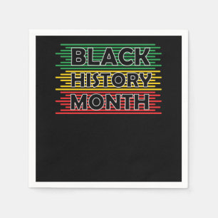Schwarze Geschichte Monat Afrikanische Flagge (7) Serviette
