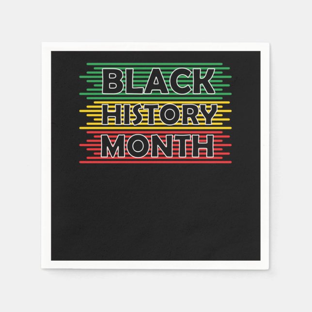 Schwarze Geschichte Monat Afrikanische Flagge (7) Serviette (Vorderseite)