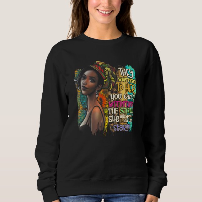 Schwarze Geschichte Monat Afrikanische Frau Afro I Sweatshirt (Vorderseite)
