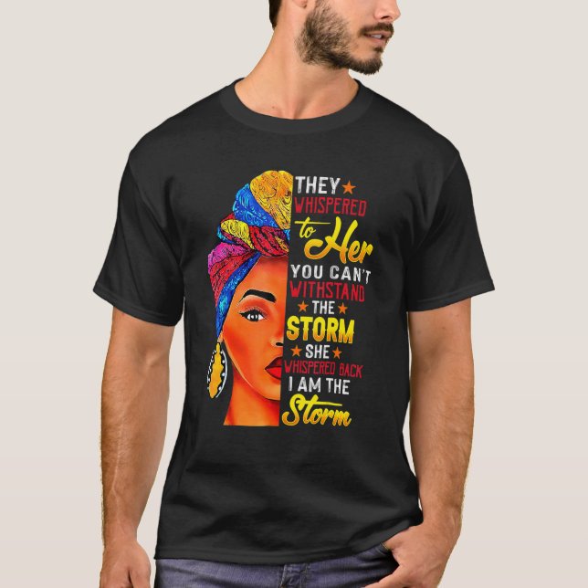 Schwarze Geschichte Monat Afrikanische Frau Afro I T-Shirt (Vorderseite)
