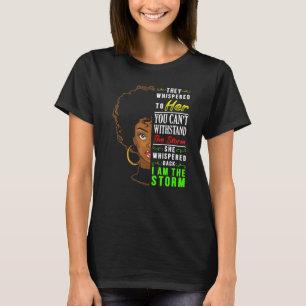 Schwarze Geschichte Monat afrikanische Frau Afro I T-Shirt