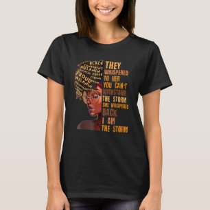 Schwarze Geschichte Monat afrikanische Frau Afro I T-Shirt