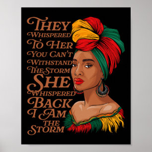 Schwarze Geschichte Monat afrikanische Frau Afro s Poster