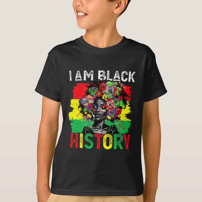 Schwarze Geschichte Monat Afrikanische Frau Ich bi T-Shirt (Vorderseite)