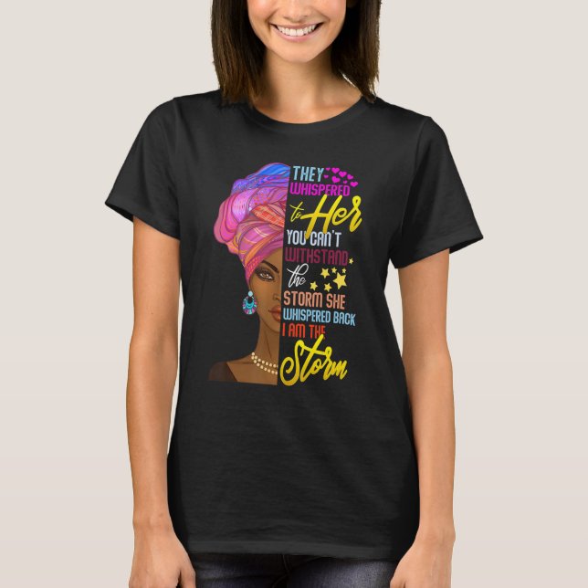Schwarze Geschichte Monat afrikanische Frau Mädche T-Shirt (Vorderseite)