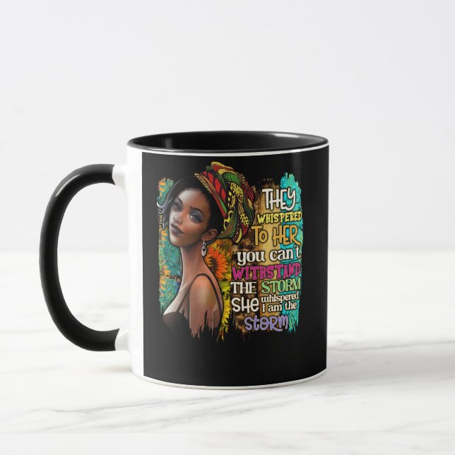 Schwarze Geschichte Monat Afrikanische Frau nach d Tasse (Links)