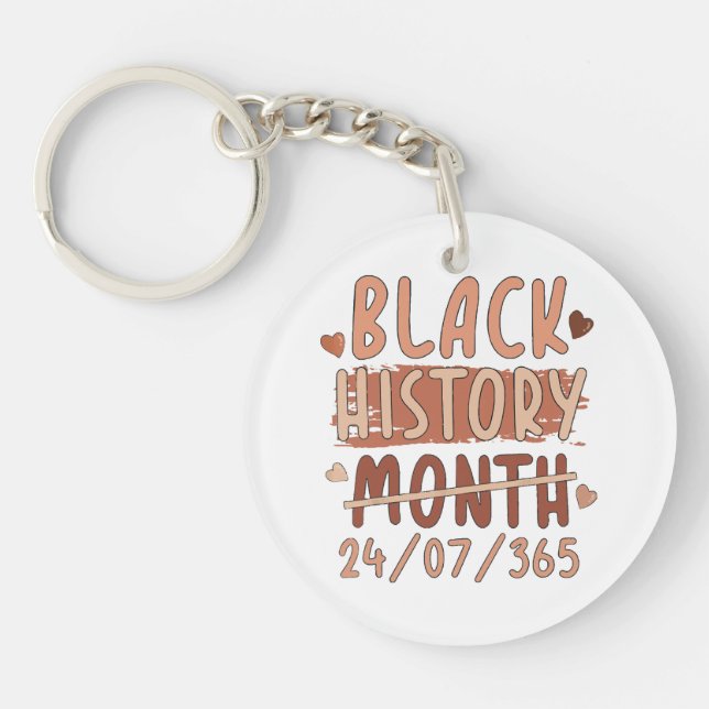 Schwarze Geschichte Monat Afro Melanin Black Women Schlüsselanhänger (Vorderseite)