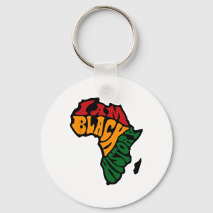 Schwarze Geschichte Monat Apparel Afrika Karte Ken Schlüsselanhänger