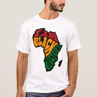 Schwarze Geschichte Monat Apparel Afrika Karte Ken T-Shirt