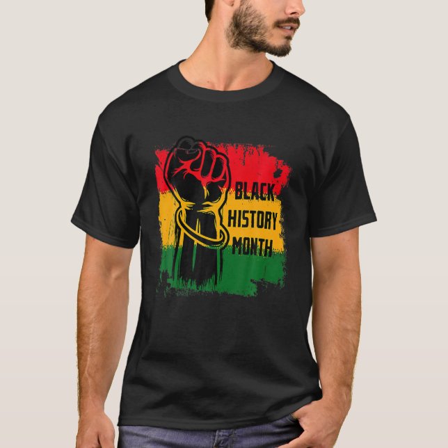 Schwarze Geschichte Monat BHM Afrikanischer Stolz  T-Shirt (Vorderseite)