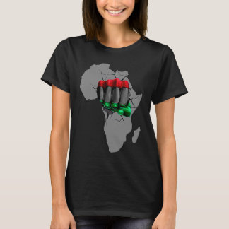 Schwarze Geschichte Monat BHM Afro Pride Hand Faus T-Shirt