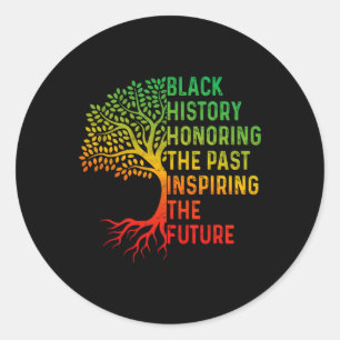 Schwarze Geschichte Monat Ehre Vergangenheit Inspi Runder Aufkleber