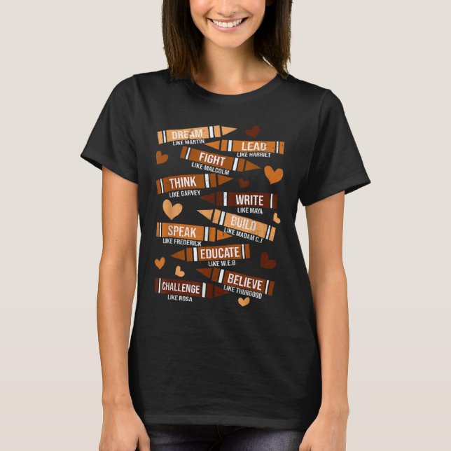 Schwarze Geschichte Monat Erbe der unerschütterlic T-Shirt (Vorderseite)