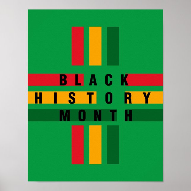 Schwarze Geschichte Monat Farben für afrikanische  Poster (Vorne)