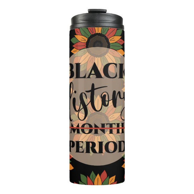 Schwarze Geschichte Monat farbenfrohe Blume Tumble Thermosbecher (Vorderseite)