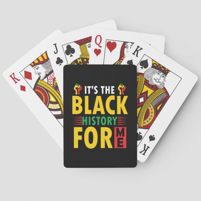 Schwarze Geschichte Monat Feier Spielkarten (Rückseite)