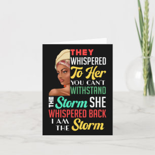Schwarze Geschichte Monat Frau Girl Storm African  Karte