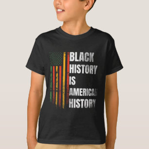 Schwarze Geschichte Monat Frauen Afrikanische Flag T-Shirt