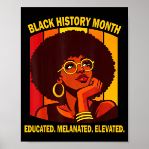 Schwarze Geschichte Monat gebildet melaniert erhöh Poster