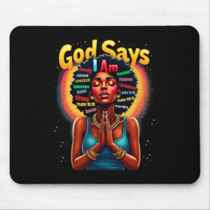 Schwarze Geschichte Monat Gott sagt, ich sei Junet Mousepad