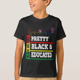 Schwarze Geschichte Monat Hübsch Schwarz Gebildete T-Shirt