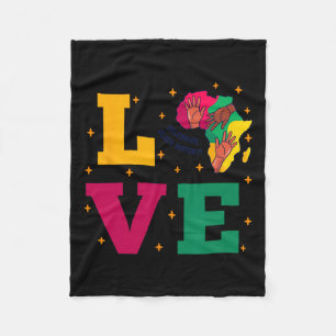 Schwarze Geschichte Monat Liebe Afrikanische Karte Fleecedecke