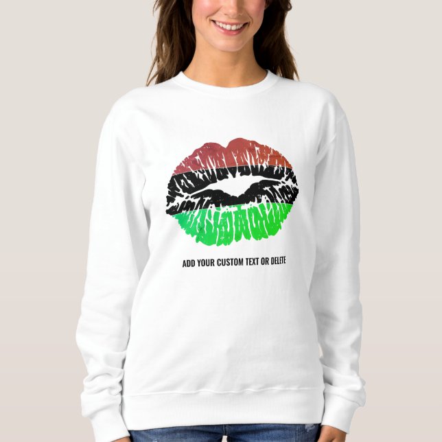 Schwarze Geschichte Monat Lip Gleichheit Gerechtig Sweatshirt (Vorderseite)