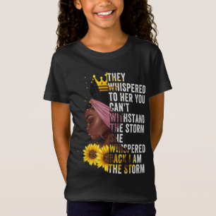 Schwarze Geschichte Monat Mädchen Afrikanerin Afro T-Shirt