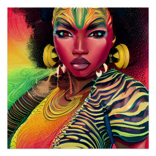 Schwarze Geschichte Monat Melanin Schwarze Girl Ma Poster