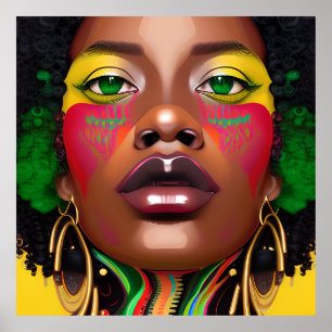 Schwarze Geschichte Monat Melanin Schwarze Girl Ma Poster