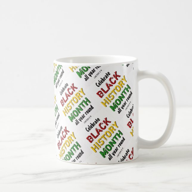SCHWARZE GESCHICHTE MONAT Motivierend BHM Kaffeetasse (Rechts)