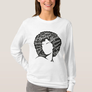 Schwarze Geschichte Monat Natürliche Haare Kunst,  T-Shirt