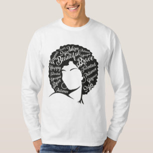 Schwarze Geschichte Monat Natürliche Haare Kunst,  T-Shirt