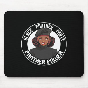 Schwarze Geschichte Monat Panther Party Logo Afro Mousepad