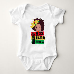 Schwarze Geschichte Monat Prinzessin Black Girl Ma Baby Strampler