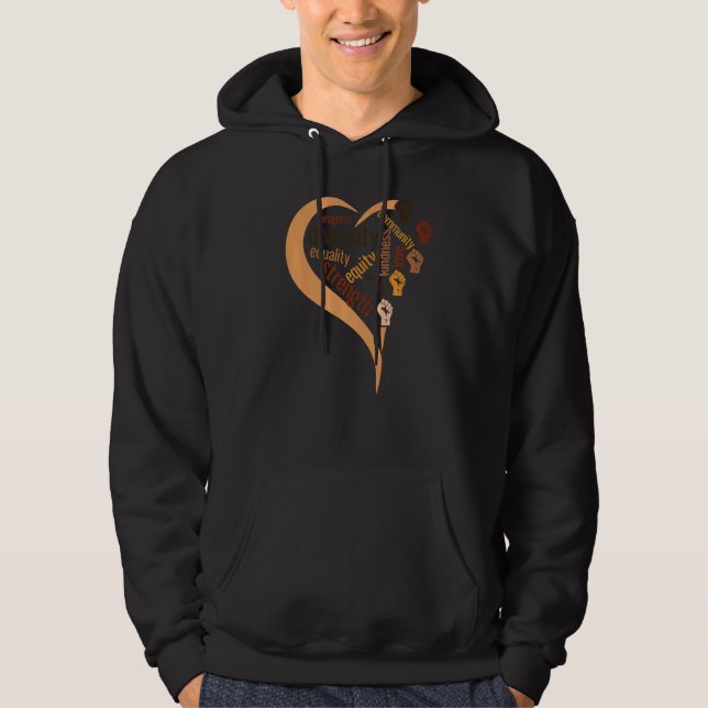 Schwarze Geschichte Monat Rassengerechtigkeit für  Hoodie (Vorderseite)