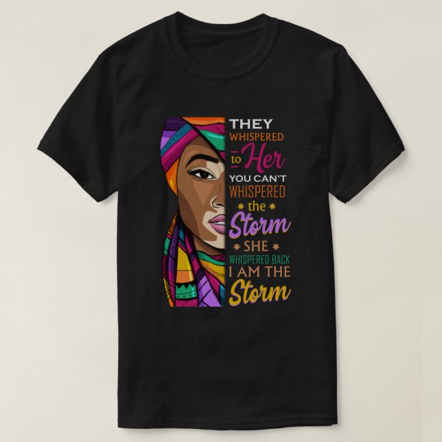 Schwarze Geschichte Monat Shirt Afrikanische Frau  (Design vorne)