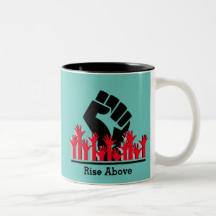 Schwarze Geschichte Monat STEIGEN OBEN Zweifarbige Tasse