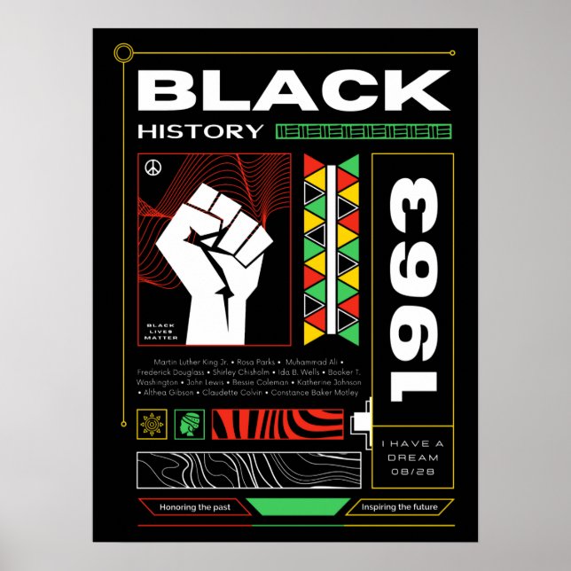Schwarze Geschichte Monat Streetwear Brutalismus Poster (Vorne)
