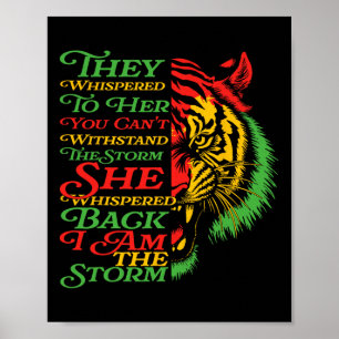 Schwarze Geschichte Monat Tiger Afrikanisch farben Poster