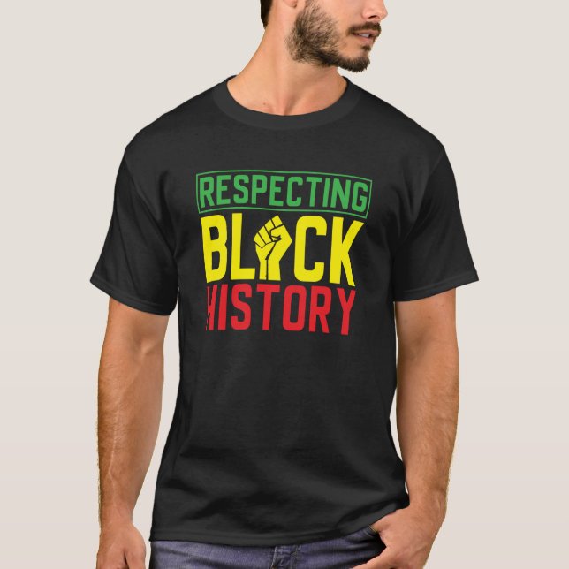 Schwarze Geschichte Monatsdekorationen, die Schwar T-Shirt (Vorderseite)