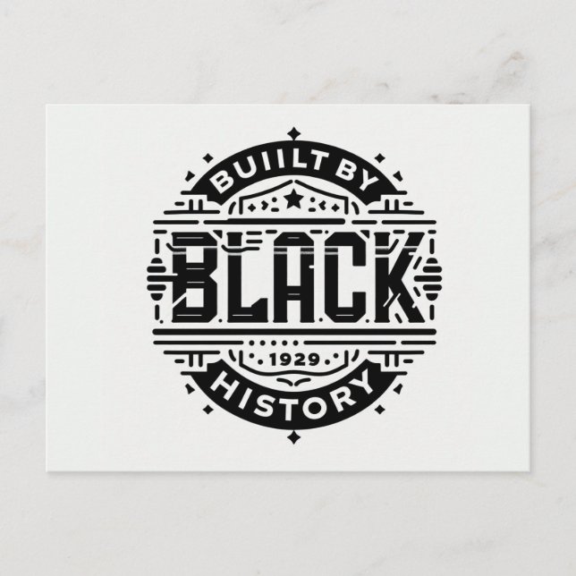 schwarze Geschichte Postkarte (Vorderseite)