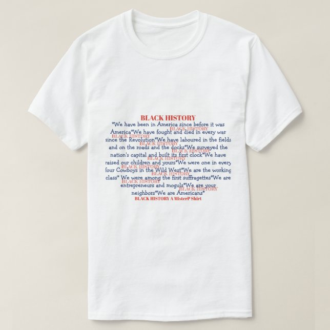 Schwarze Geschichte RWB (doppelseitig) - Ein Miste T-Shirt (Design vorne)