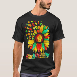 Schwarze Geschichte Sonnenblumen Frische afrikanis T-Shirt