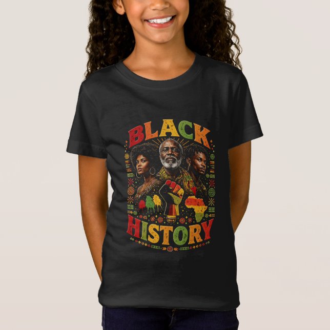 Schwarze Geschichte T-Shirt (Vorderseite)